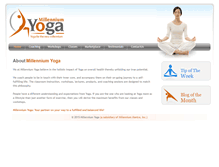 Tablet Screenshot of millenniumyoga.com